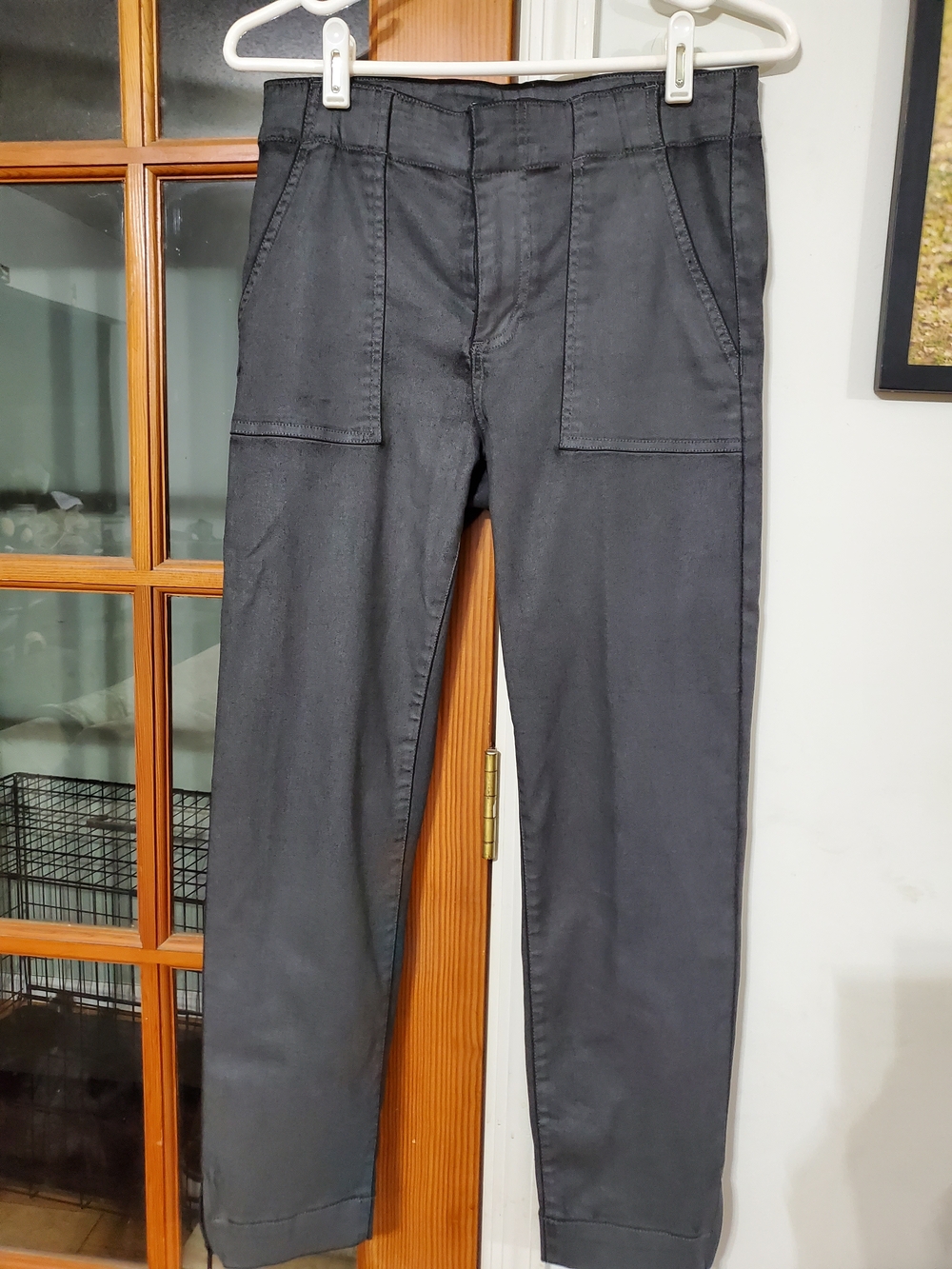 KUT From The Kloth Gray Skinny Pants Size 8 High Rise Stretch Ankle Zip - Picture 3 of 9
